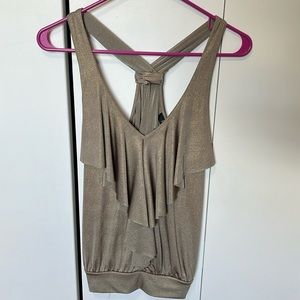 Shimmery racerback blouse